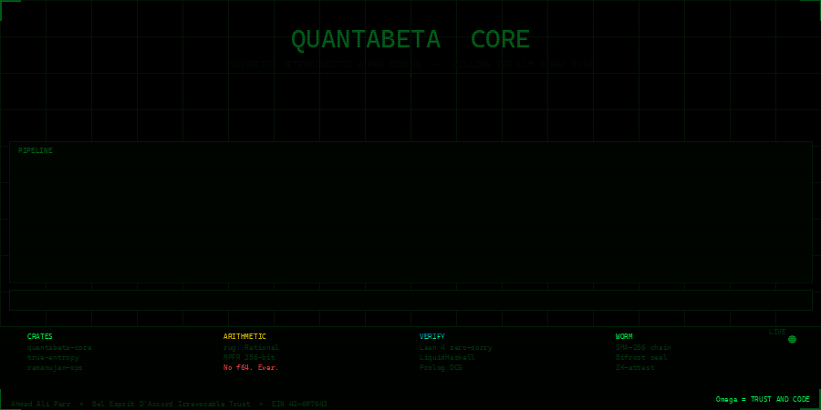 QuantaBeta Core — Sovereign Deterministic Alpha Mining